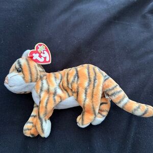 Ty Plush Tiger with Orange and Black Stripes